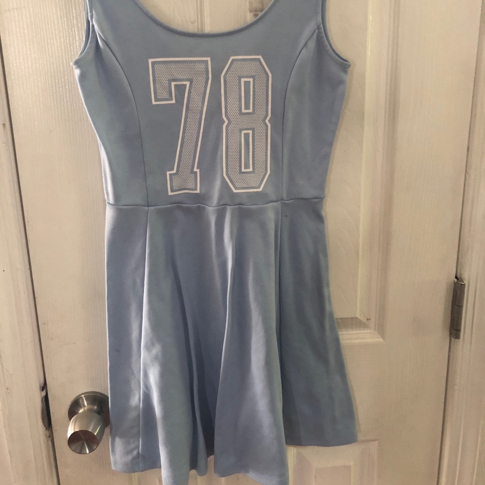 H&M Blue Skater Dress size 6